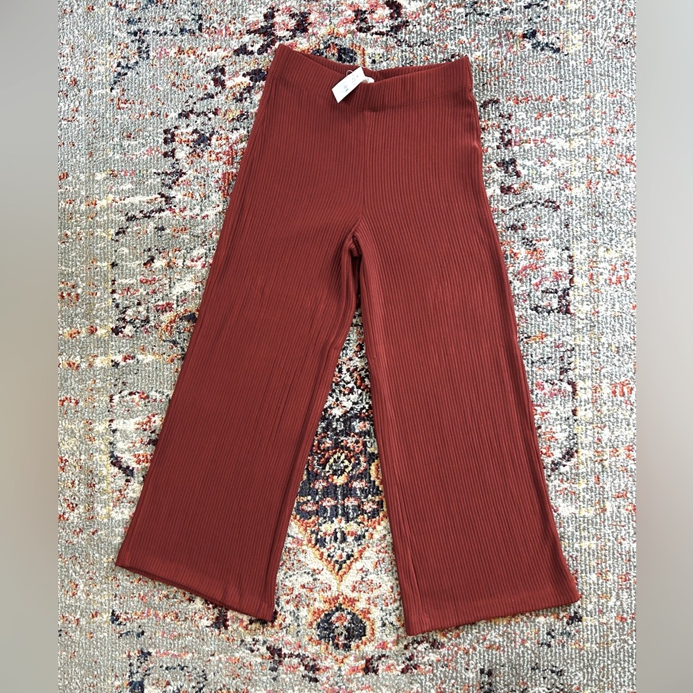 Loft wide leg rust color XS pull on pants. Never worn.
